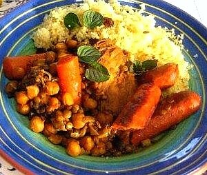 Tajine poulet merguez